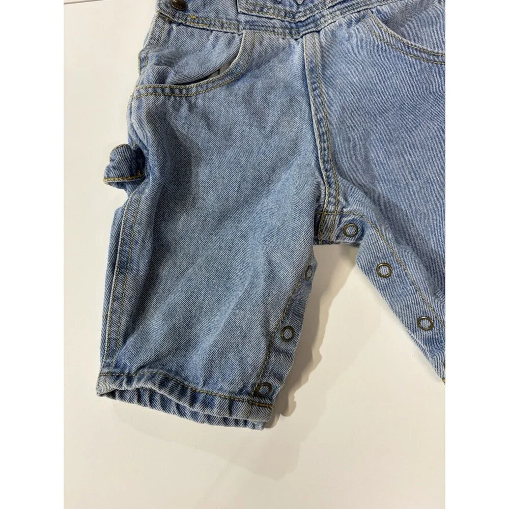 90’s Vintage Blue Denim Guess Overalls Made In USA Size 3m